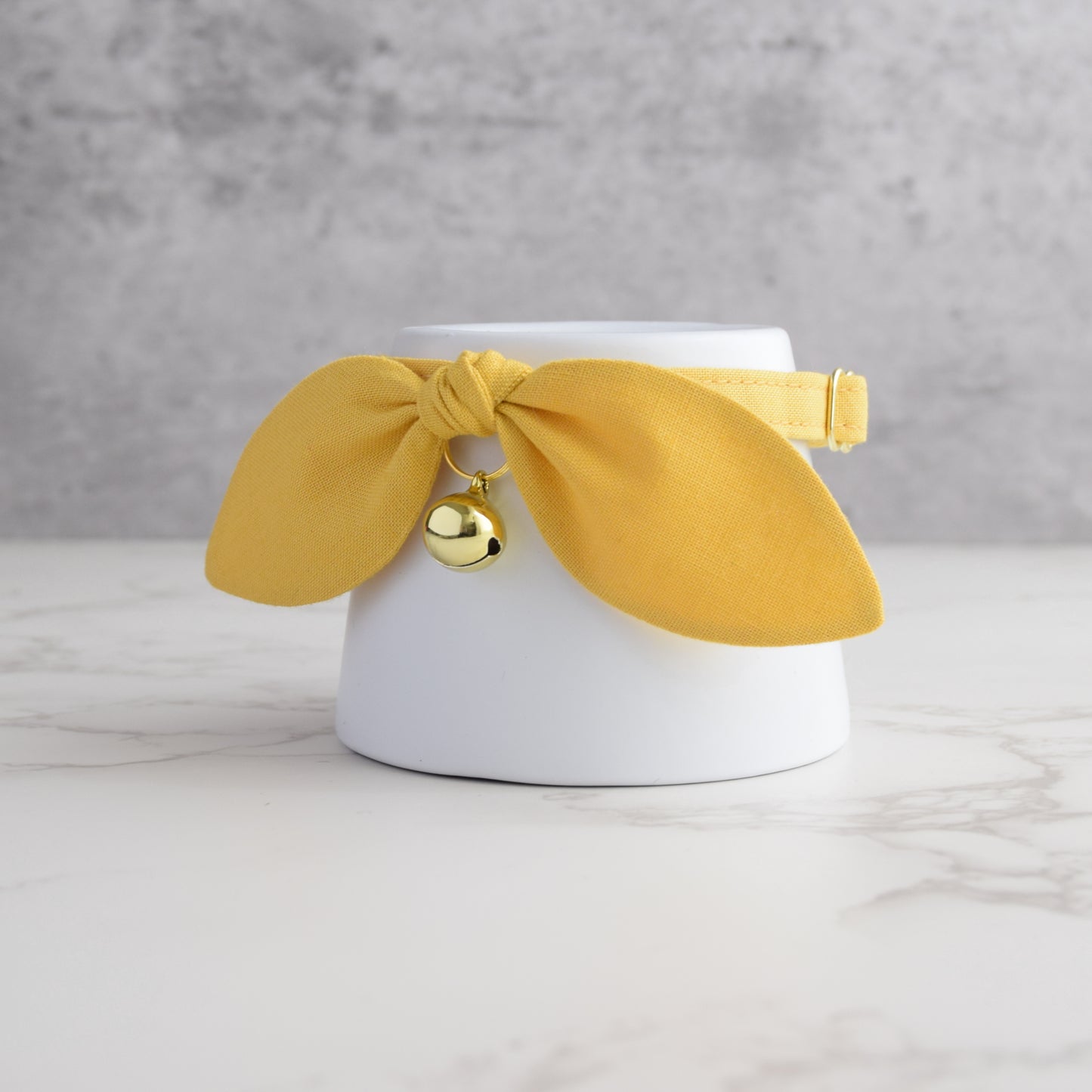 Mustard Yellow Bow Cat Collar