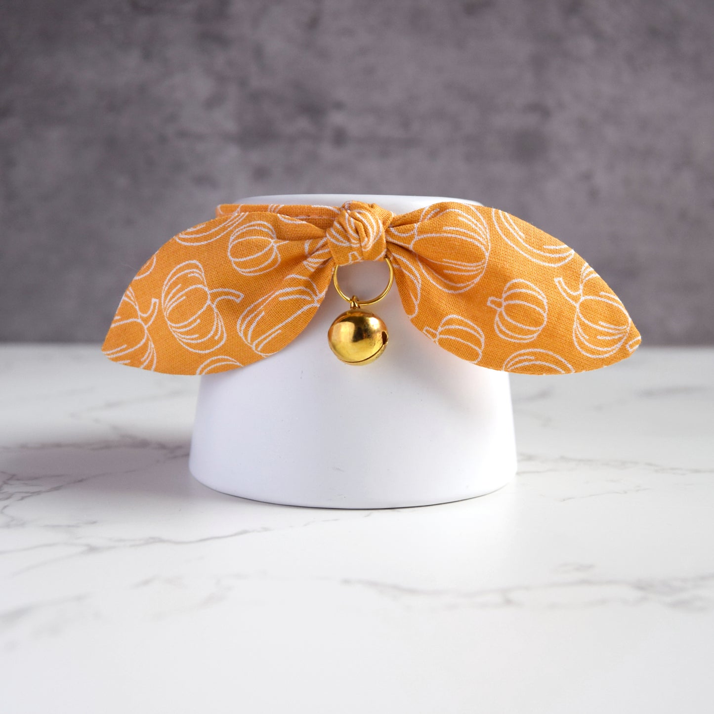Orange Pumpkins Bow Cat Collar
