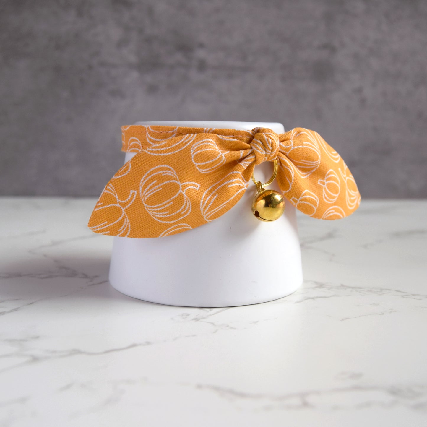 Orange Pumpkins Bow Cat Collar