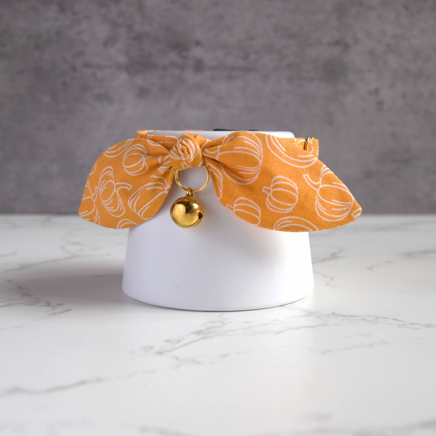Orange Pumpkins Bow Cat Collar