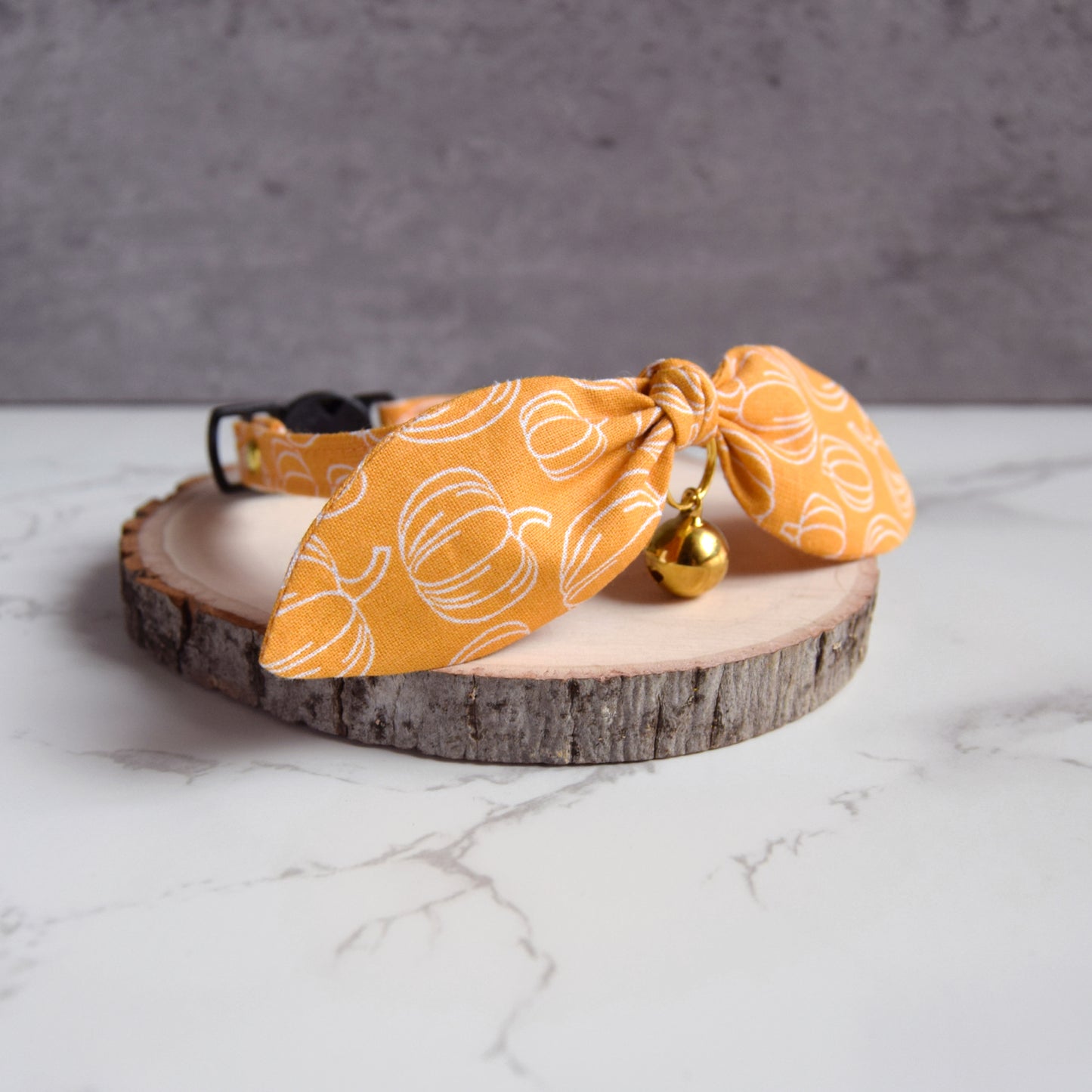 Orange Pumpkins Bow Cat Collar