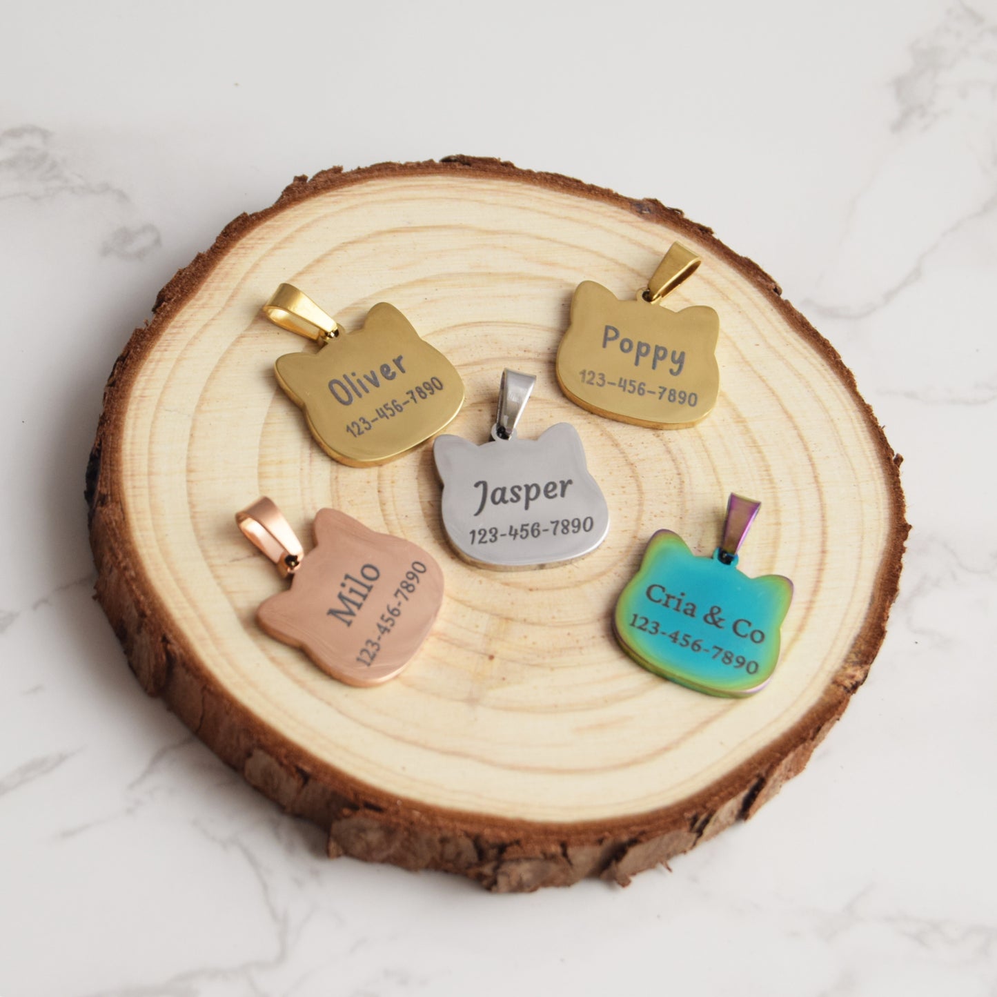 Cat Shaped Cat ID Tag