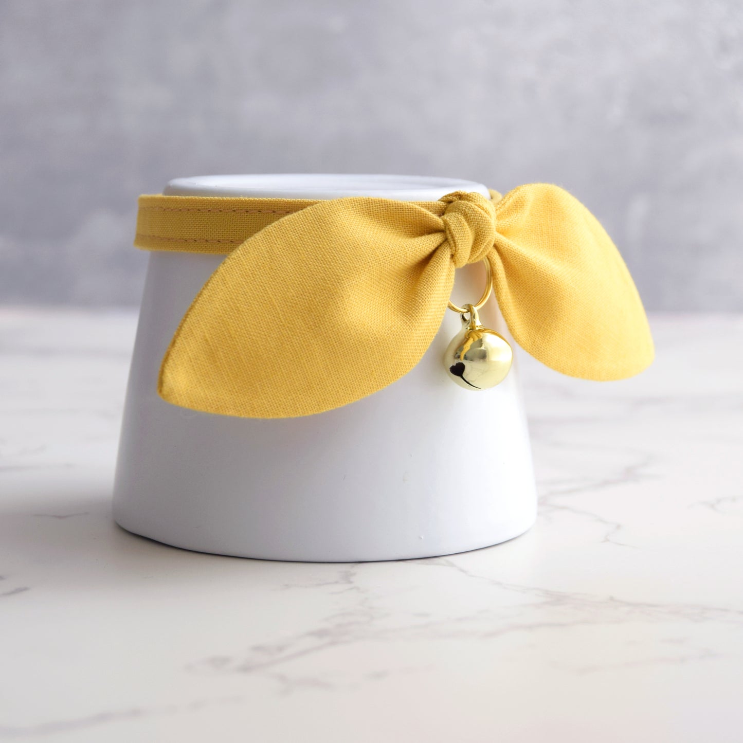 Mustard Yellow Bow Cat Collar