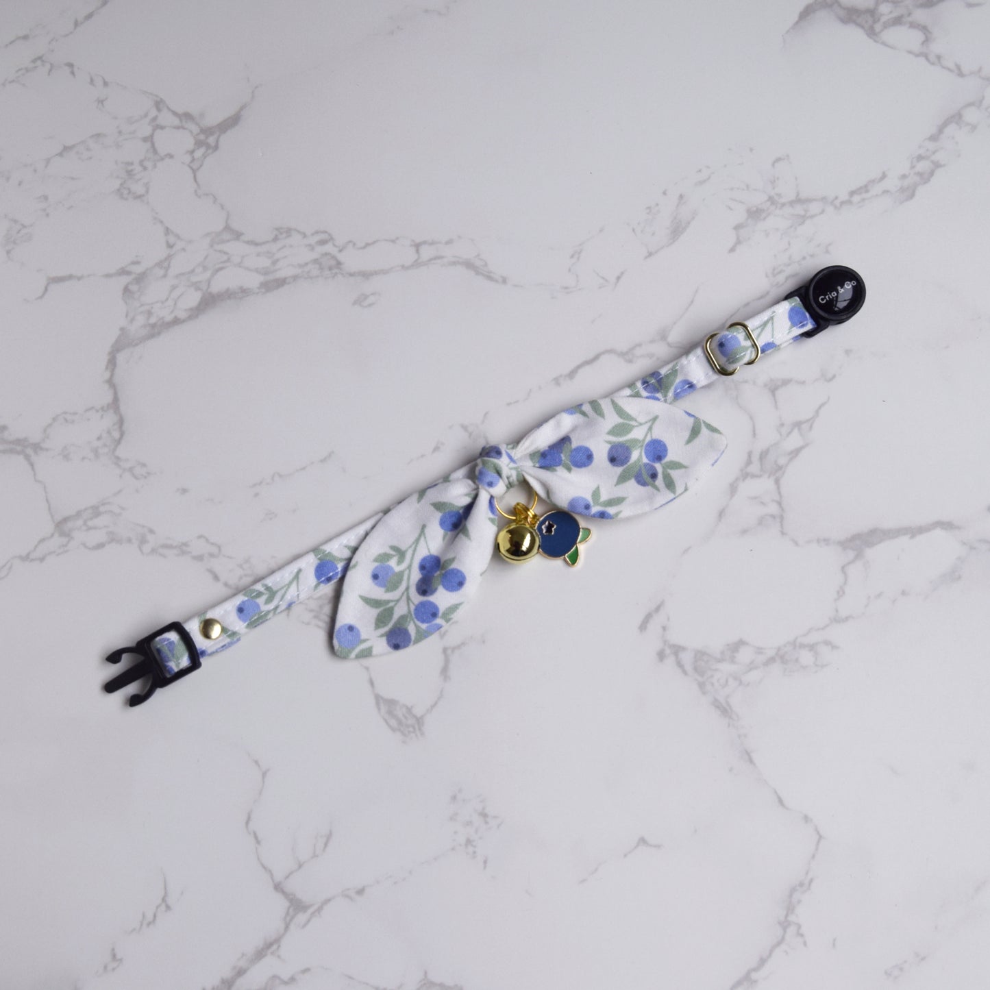 Blueberry Cat Collar with Charm