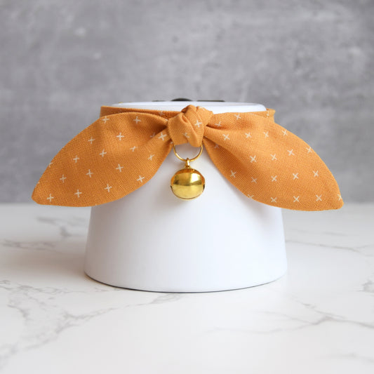 Fall Orange Bow Cat Collar