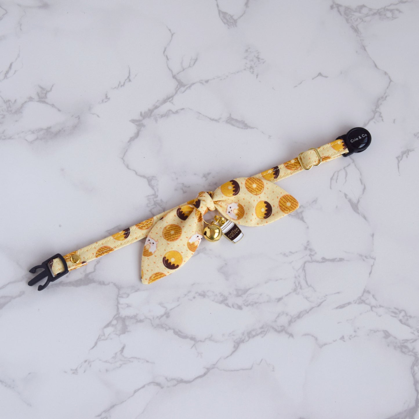 Donut and Coffee Cat Collar with Charm