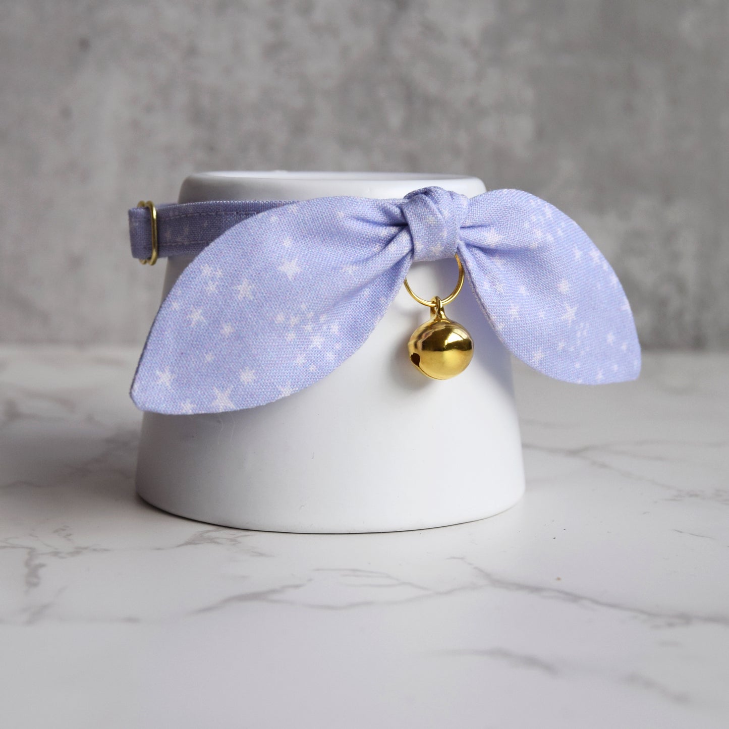 Lavender Stars Bow Cat Collar