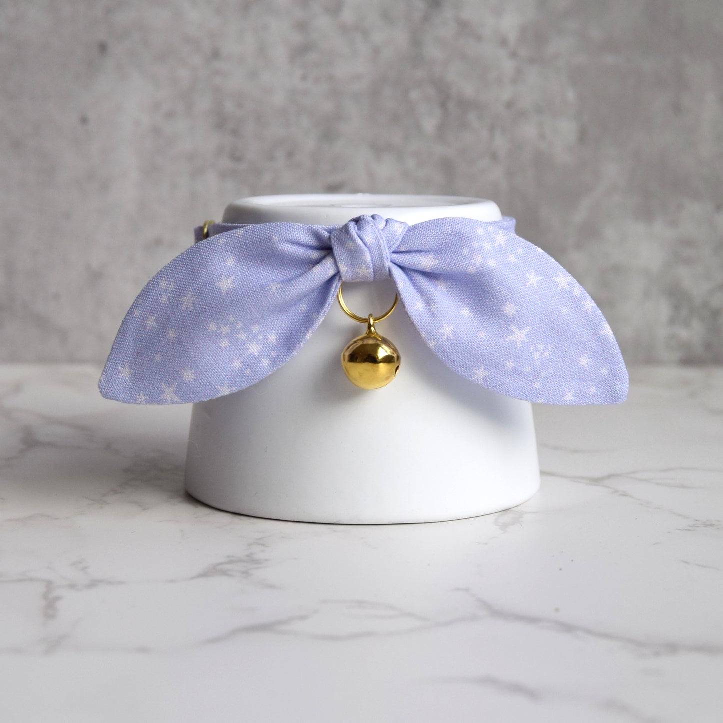 Lavender Stars Bow Cat Collar