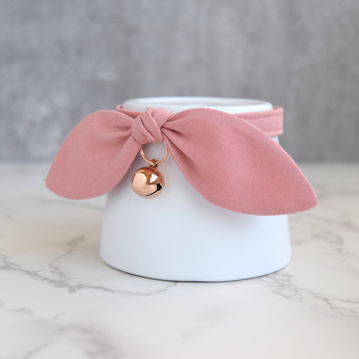 Dusty Pink Bow Cat Collar