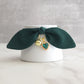 Dark Green Cat Collar with Charm