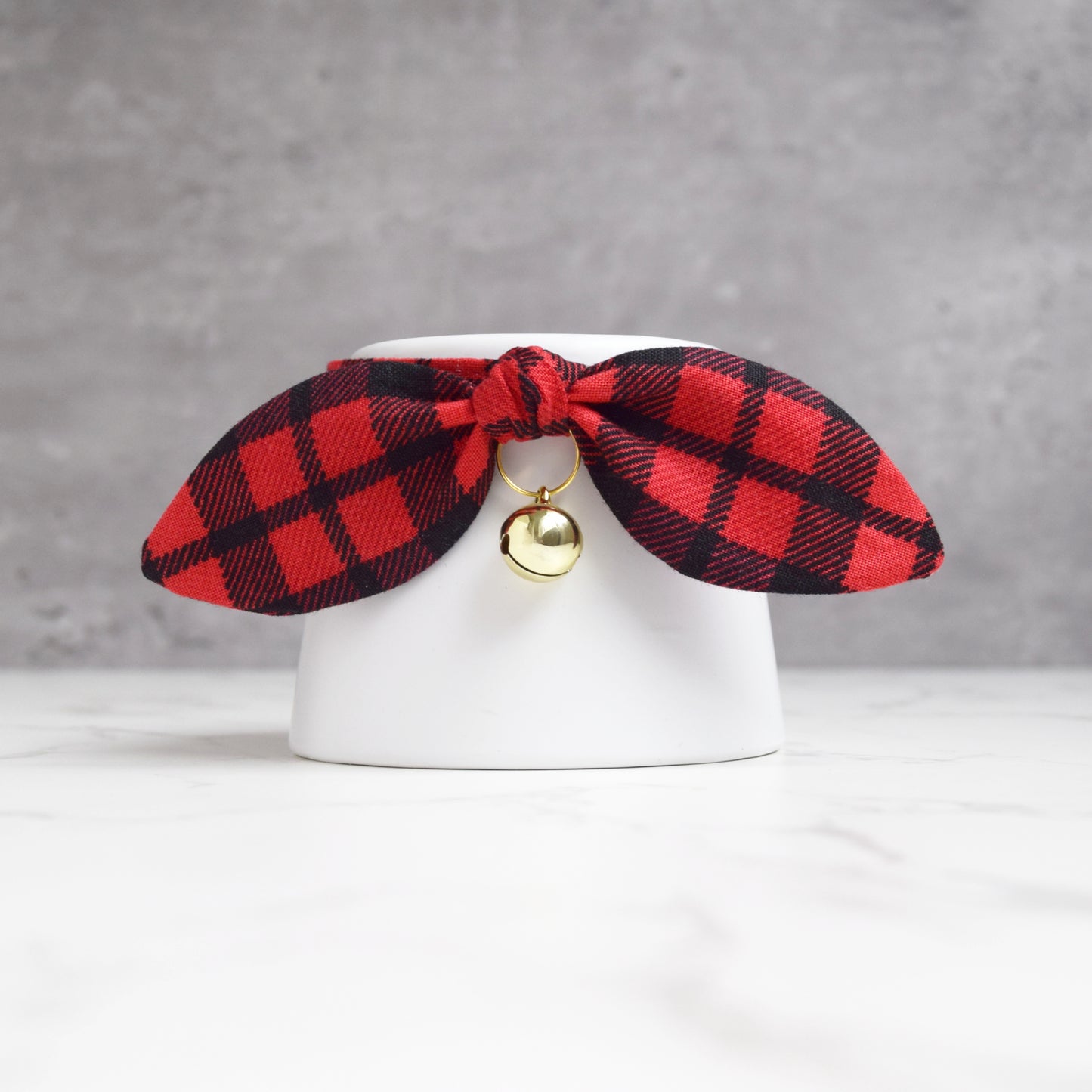 Red Buffalo Plaid Bow Cat Collar