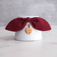Burgundy Bow Collar with Tag