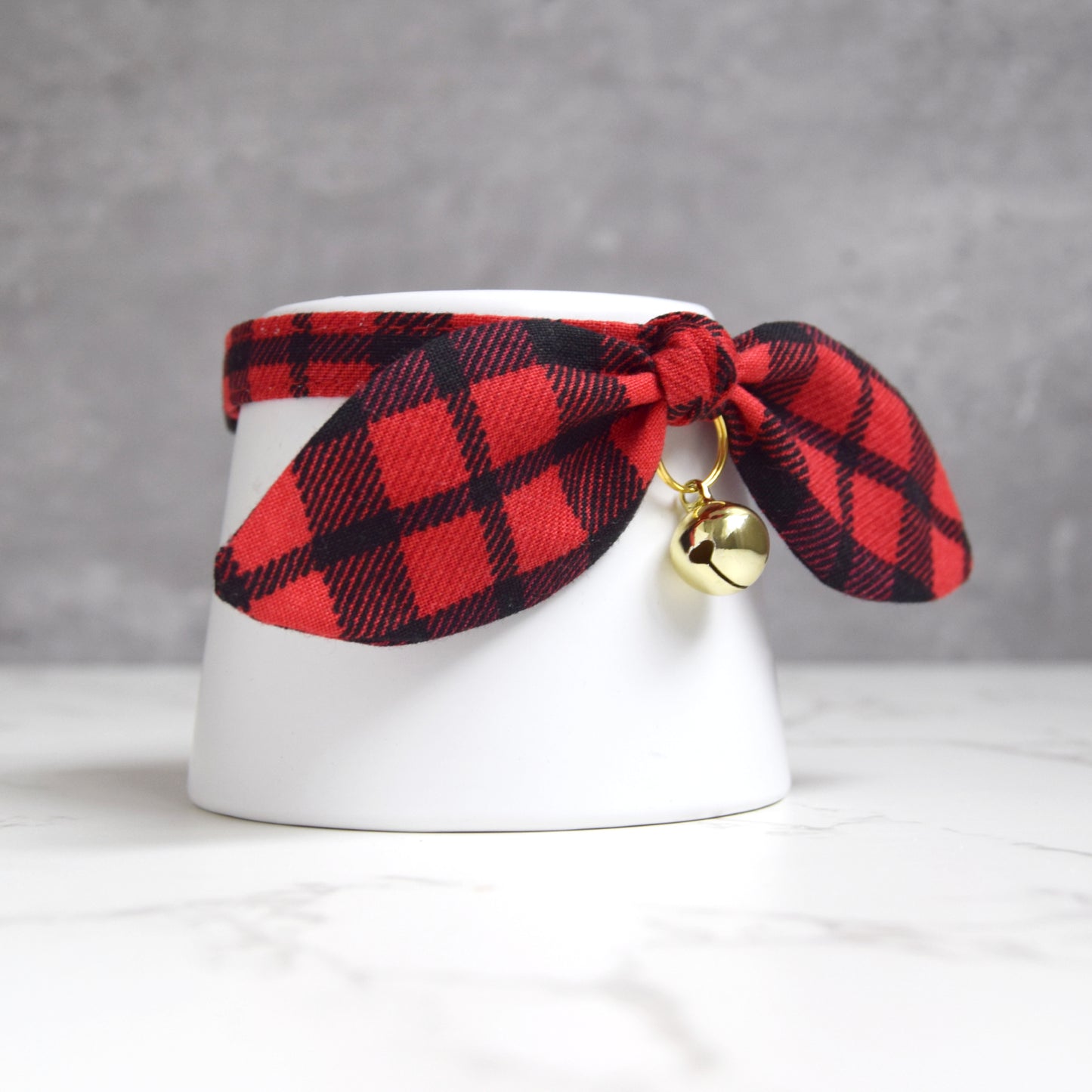 Red Buffalo Plaid Bow Cat Collar