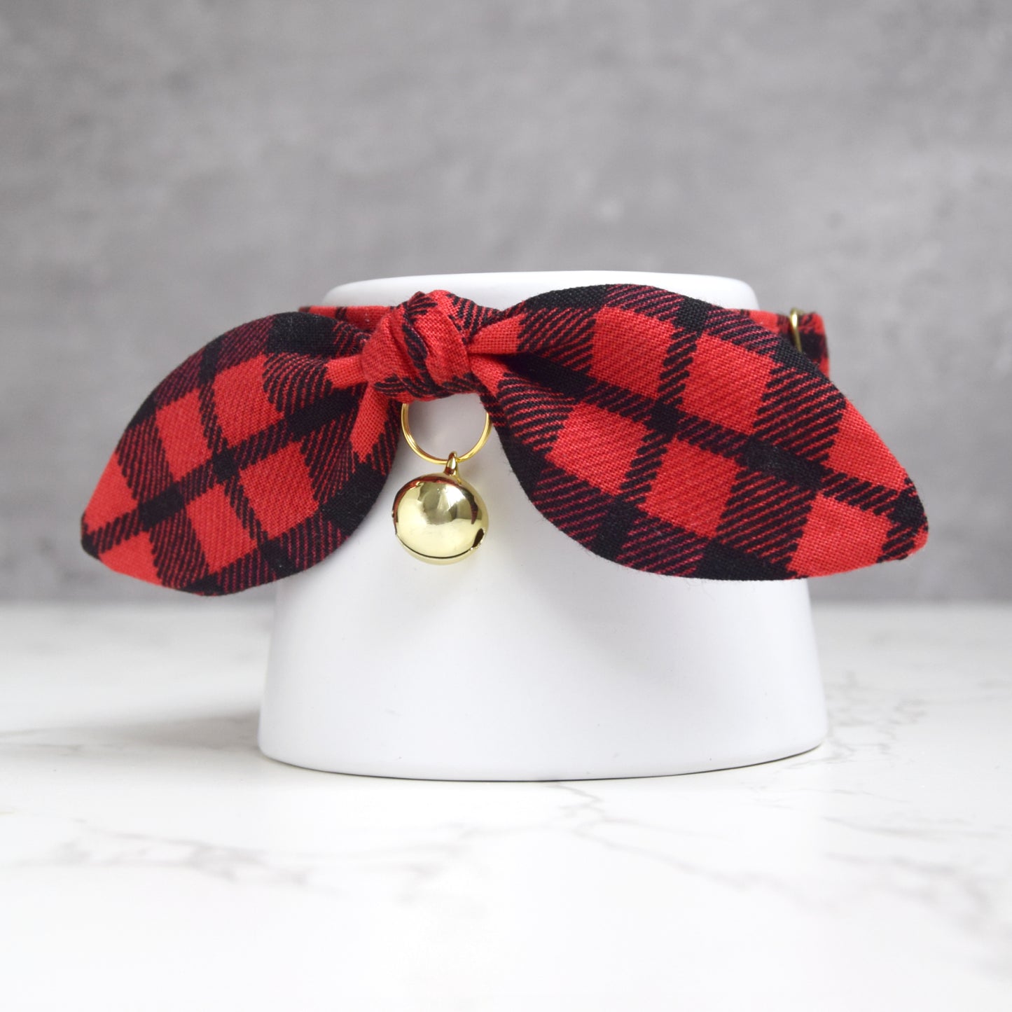 Red Buffalo Plaid Bow Cat Collar