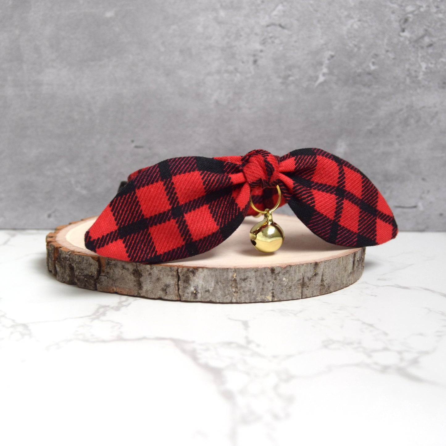 Red Buffalo Plaid Bow Cat Collar