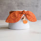 Burnt Orange Pumpkins Cat Collar with Bow