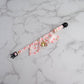 Pink Heart Print Cat Collar with Crystal Charm