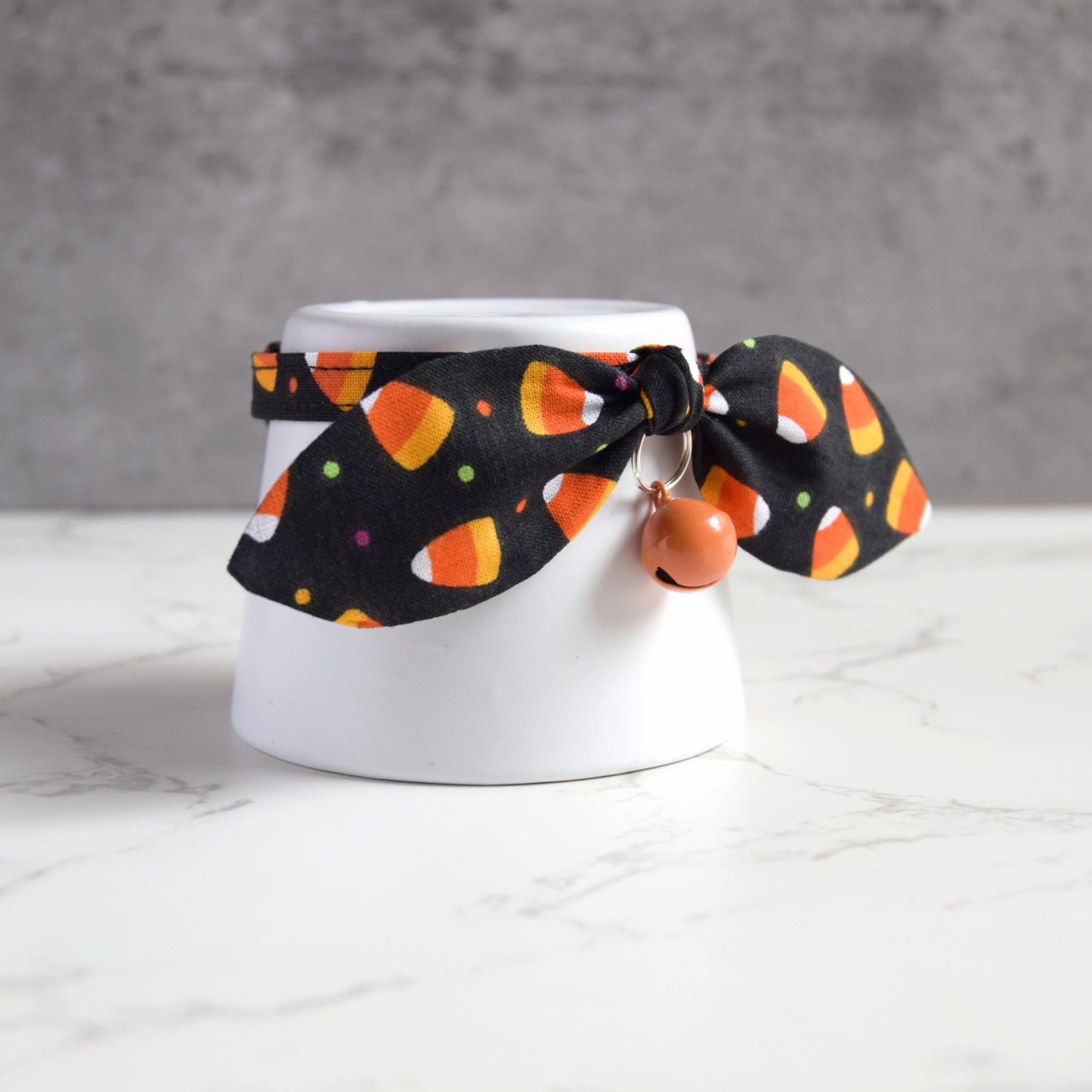 Halloween Candy Corn Bow Cat Collar