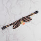Black Pumpkin Print Cat Collar with Charm