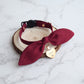 Burgundy Bow Collar with Tag