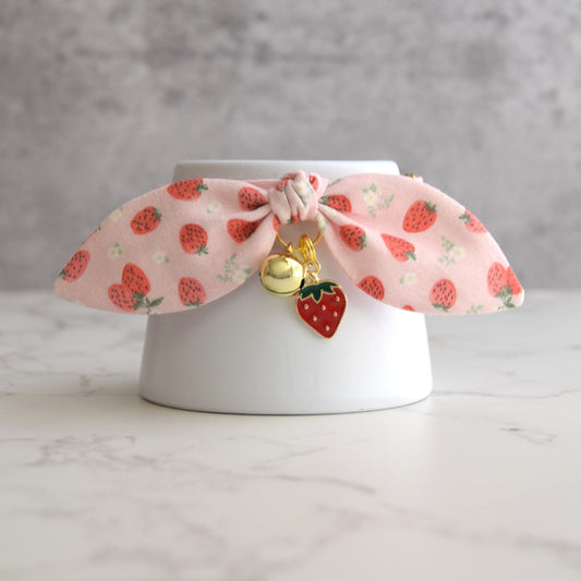 Strawberry Cat Collar with Strawberry Charm