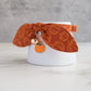 Burnt Orange Pumpkins Cat Collar with Bow