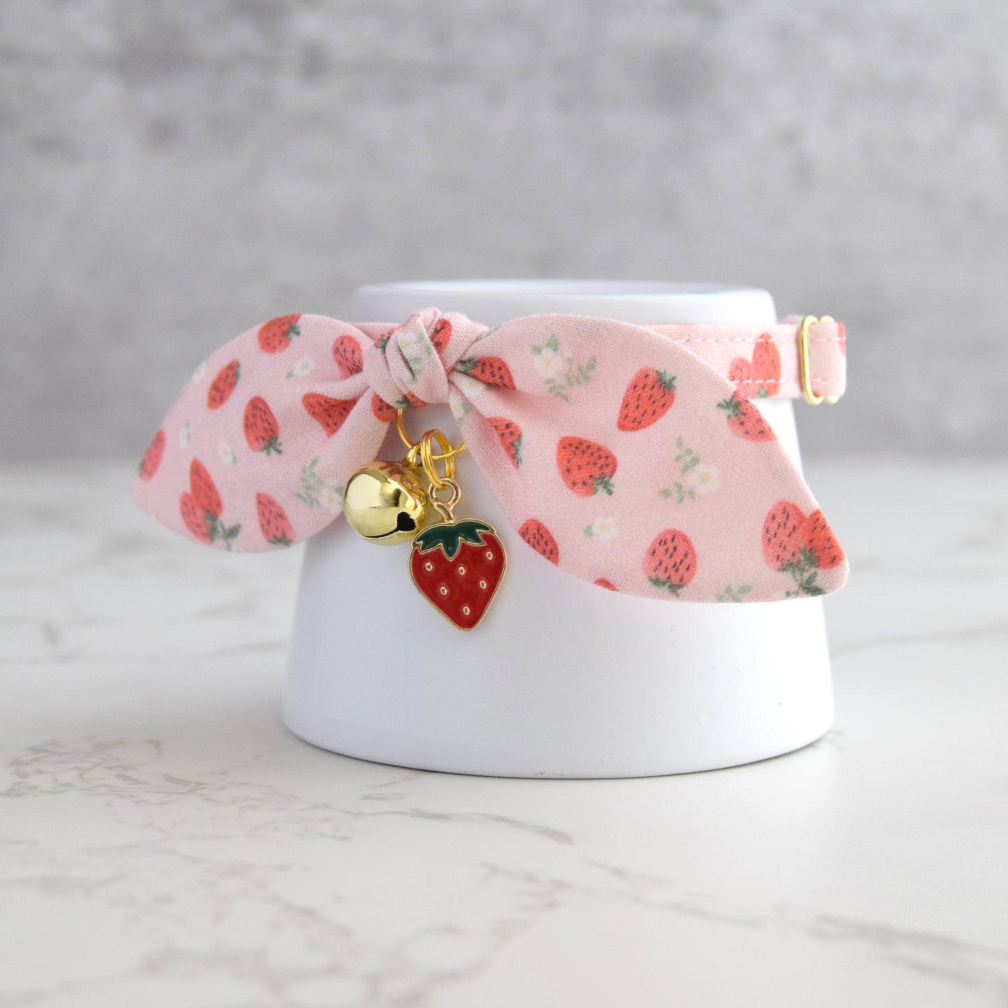 Strawberry Cat Collar with Strawberry Charm