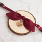 Burgundy Bow Collar with Tag