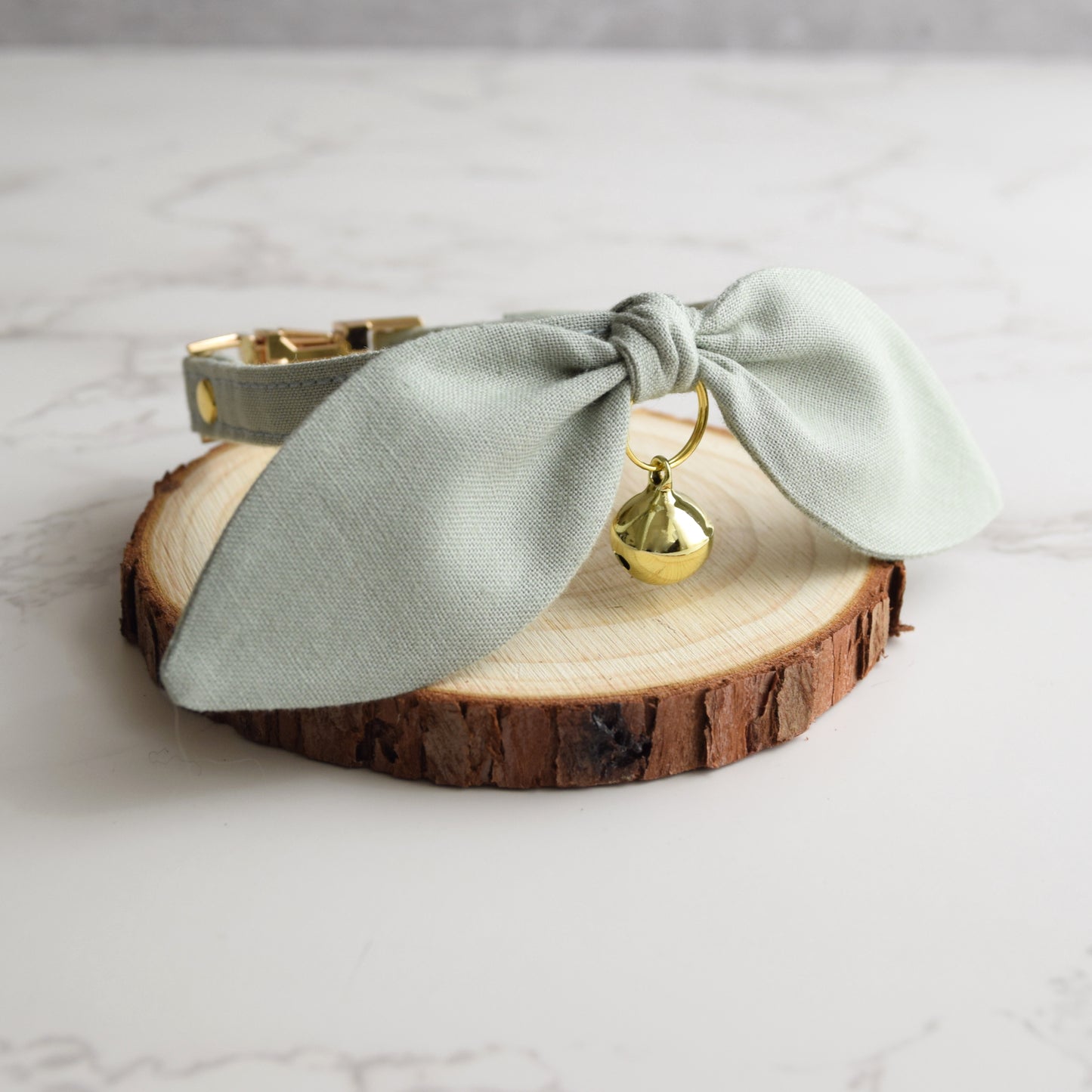 Sage Green Bow Cat Collar