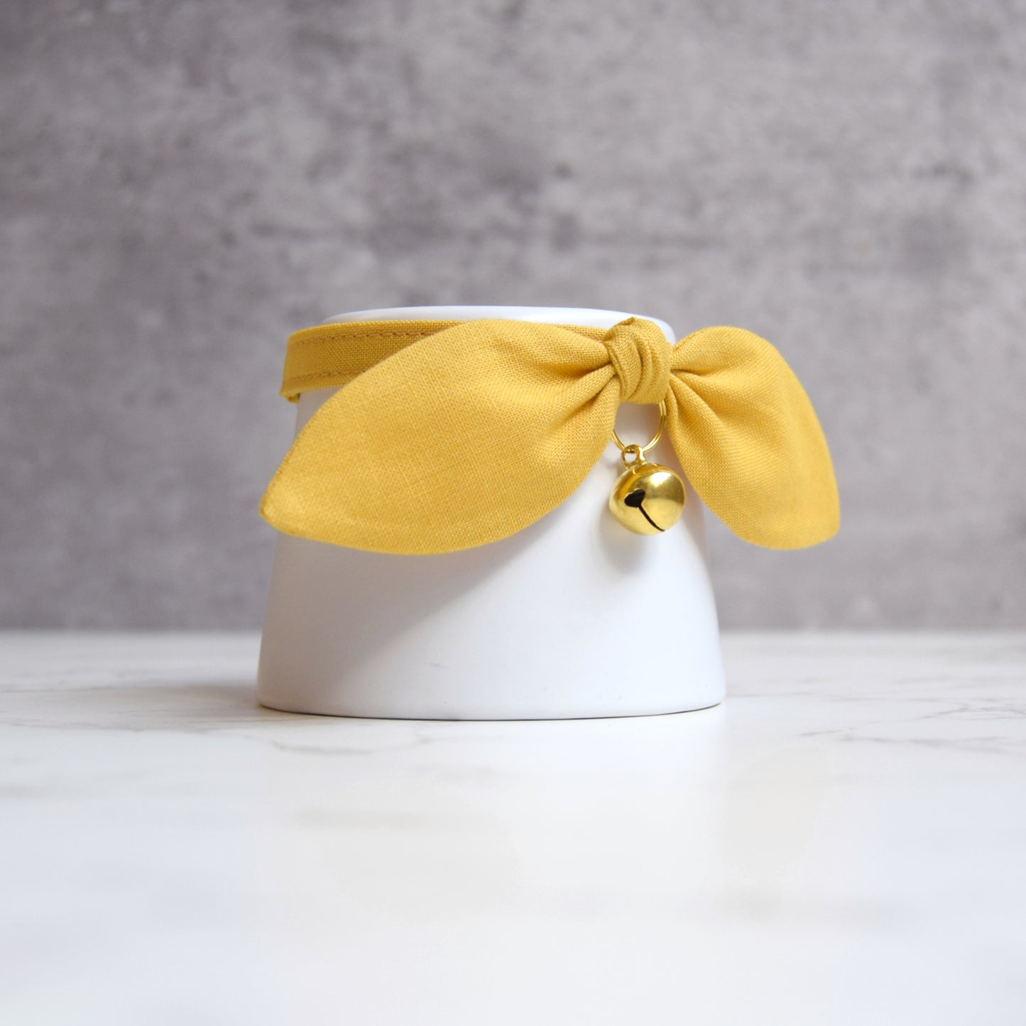 Mustard Yellow Bow Cat Collar