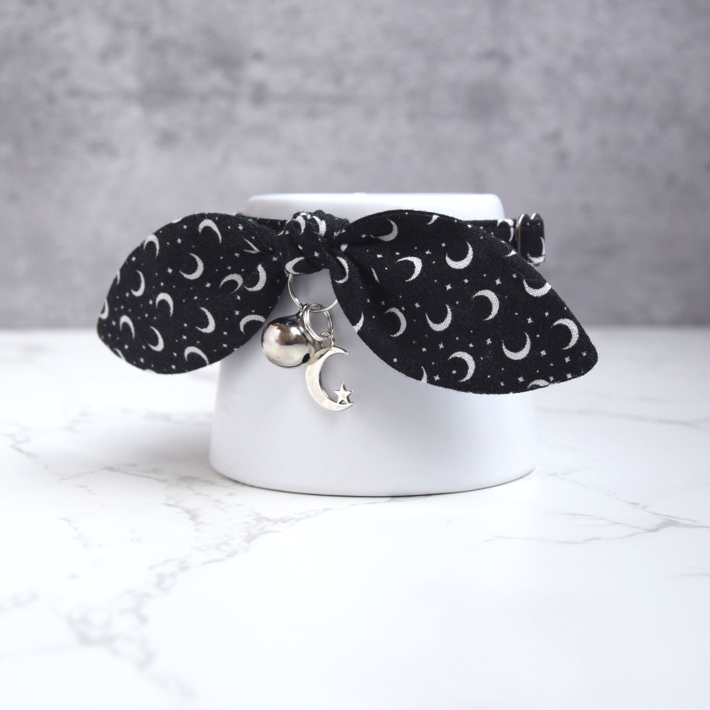 Black Moon Cat Collar with Charm
