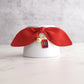 Red Bow Cat Collar with Fish Charm
