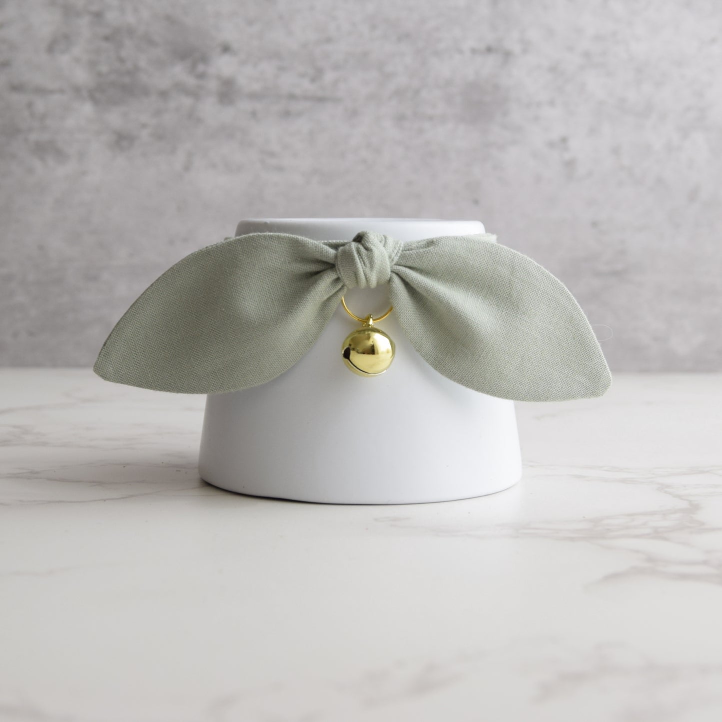 Sage Green Bow Cat Collar