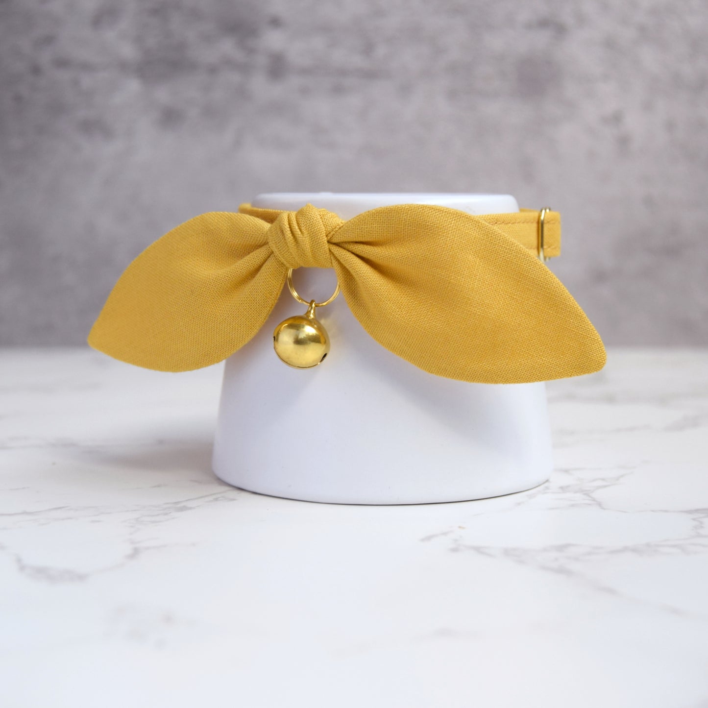 Mustard Yellow Bow Cat Collar