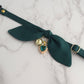 Dark Green Cat Collar with Charm