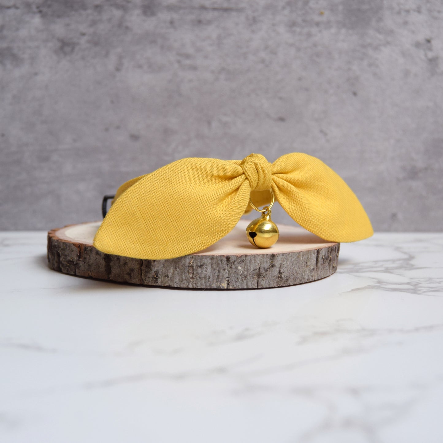 Mustard Yellow Bow Cat Collar