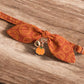 Burnt Orange Pumpkins Cat Collar with Bow