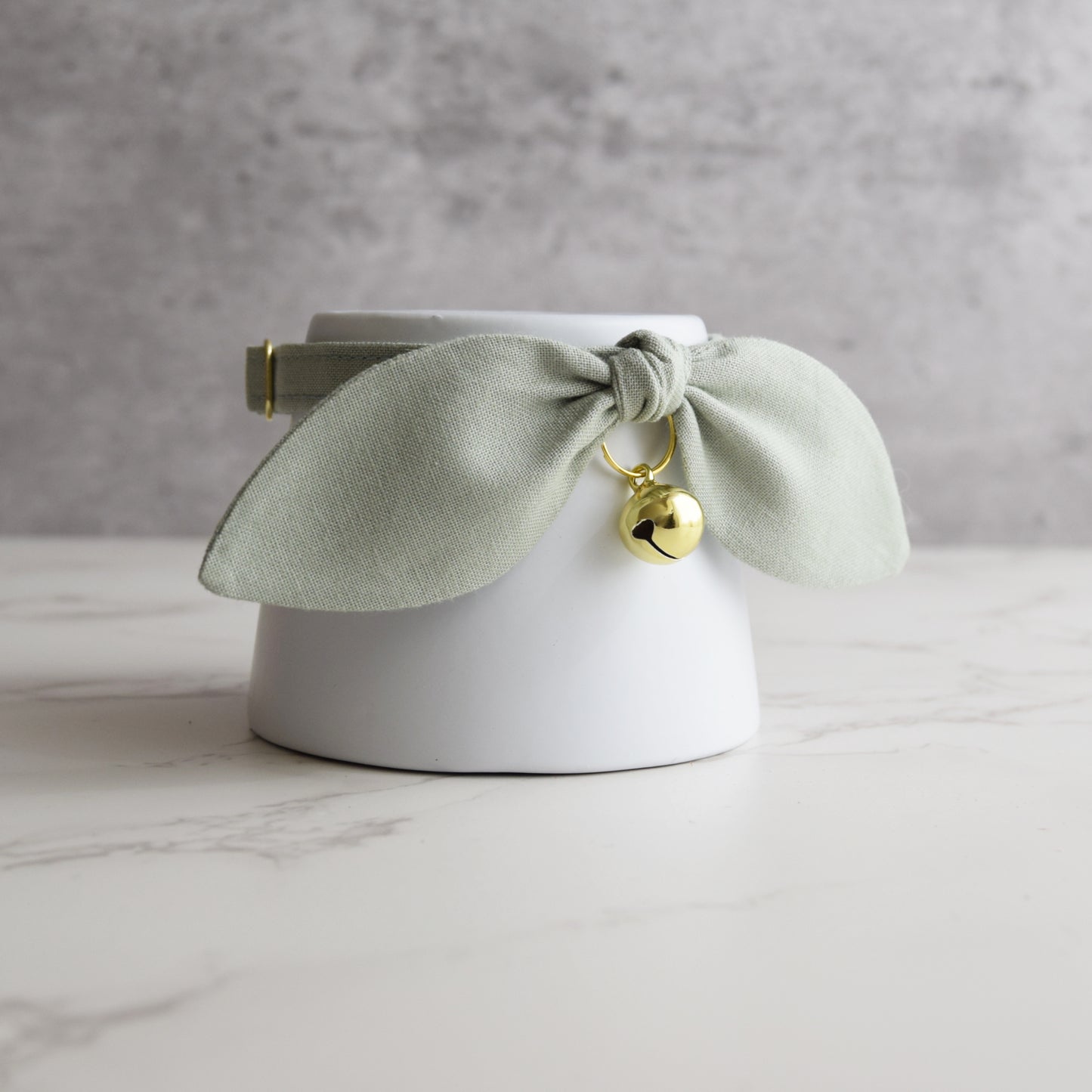 Sage Green Bow Cat Collar