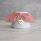 Dusty Pink Bow Collar with Tag
