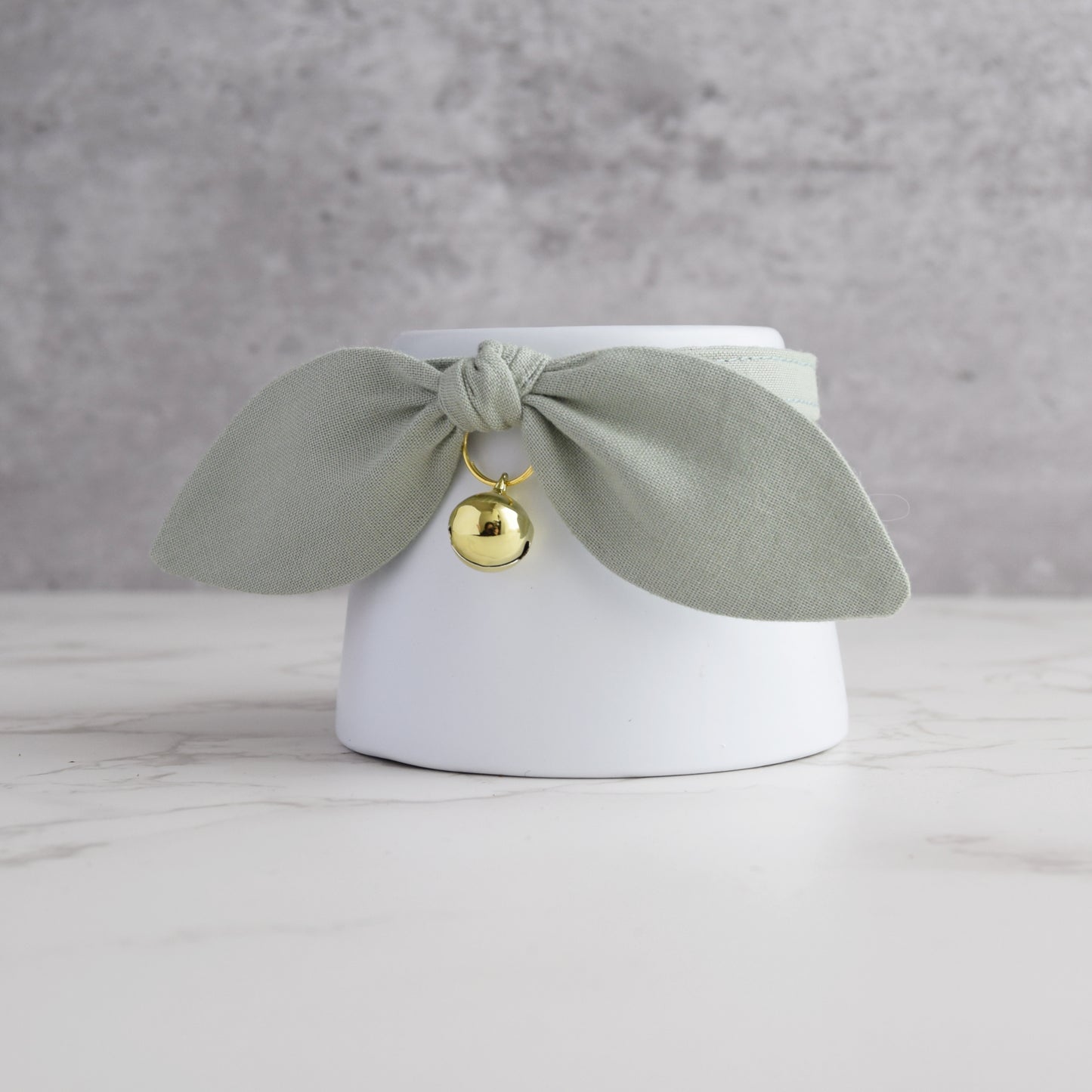 Sage Green Bow Cat Collar