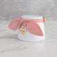 Dusty Pink Bow Collar with Tag