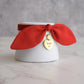 Red Bow Collar with Personalized Tag