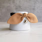 Brown Vegan Suede Bow Cat Collar