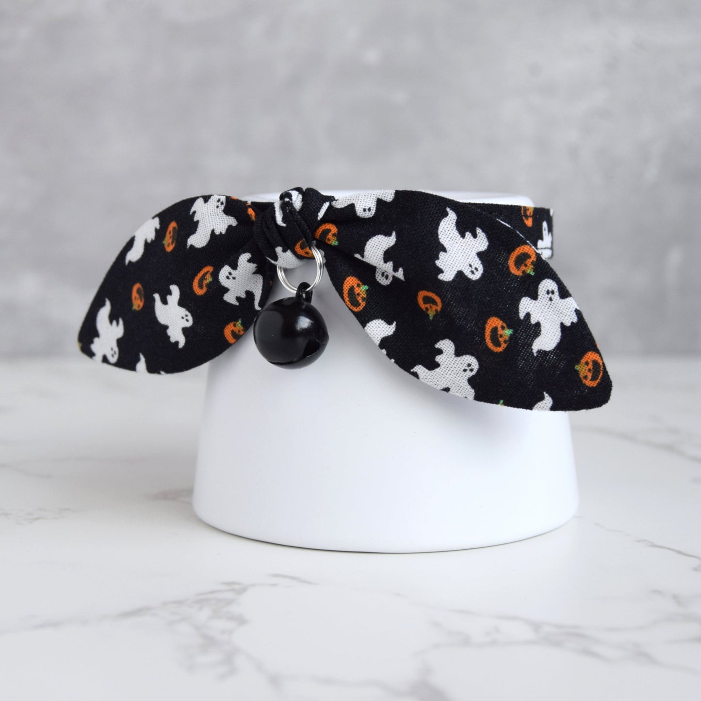 Spooky Ghost Bow Cat Collar