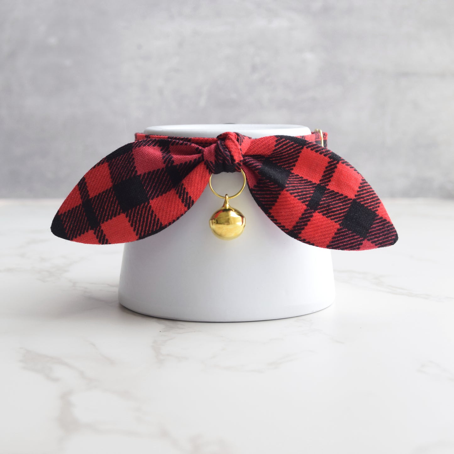 Red Buffalo Plaid Bow Cat Collar