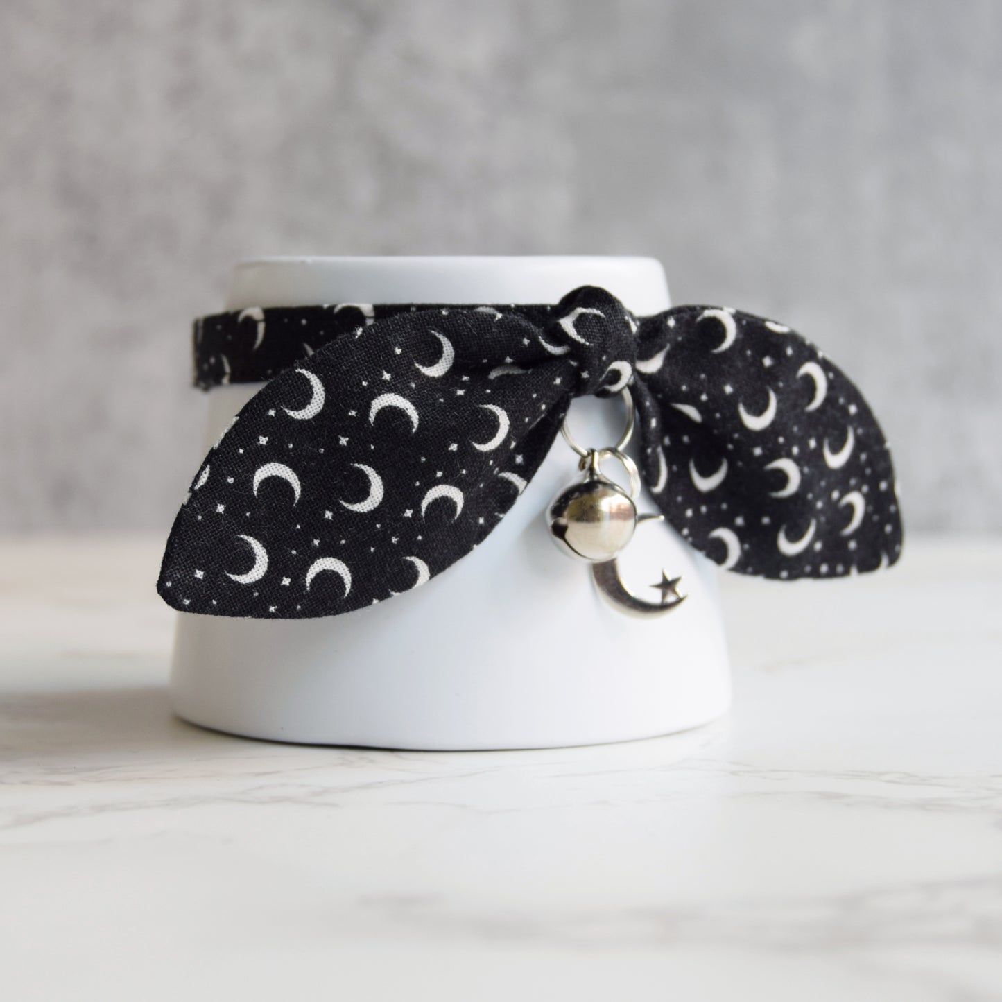 Black Moon Cat Collar with Charm