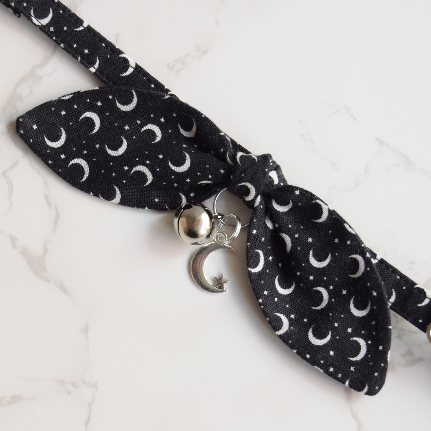 Black Moon Cat Collar with Charm