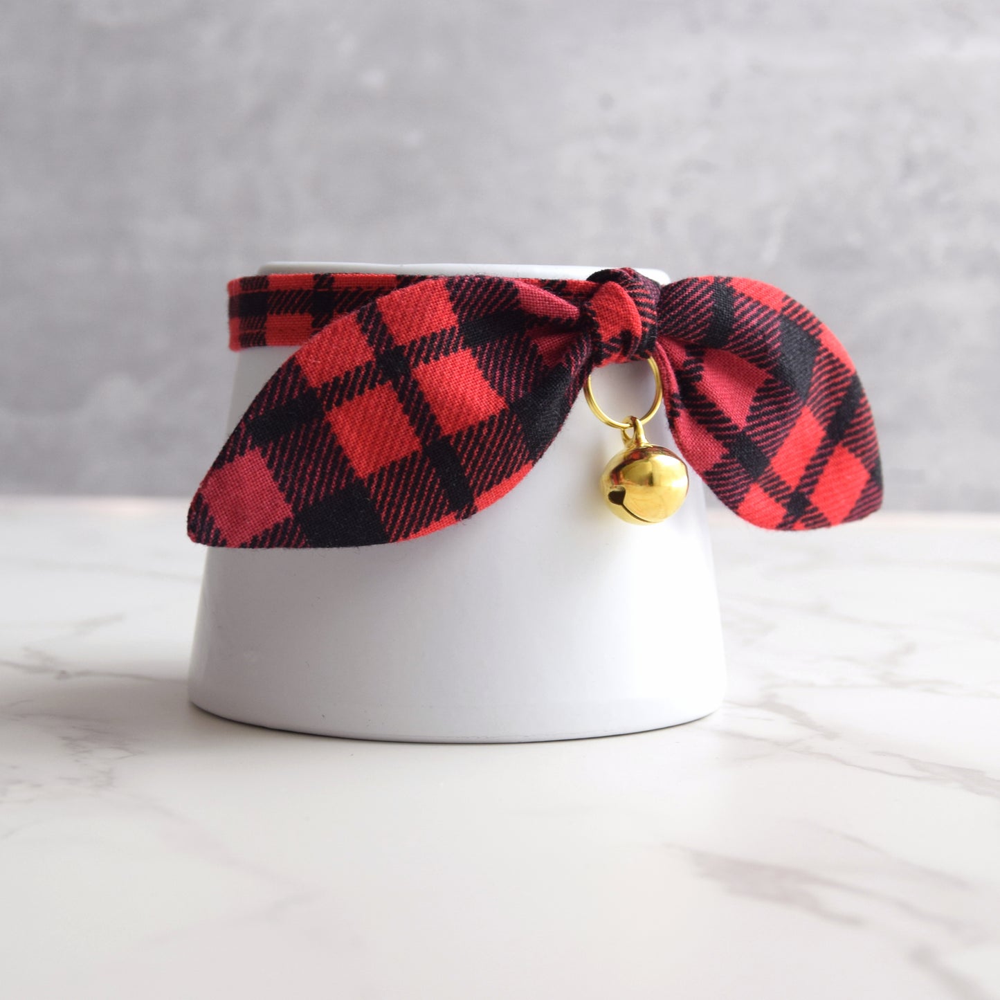 Red Buffalo Plaid Bow Cat Collar