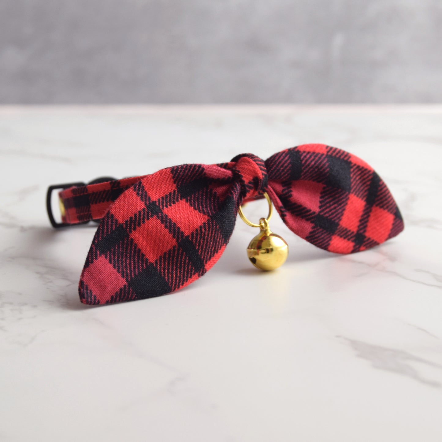 Red Buffalo Plaid Bow Cat Collar