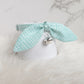 Mint Green Dotted Cotton Bow Cat Collar